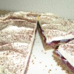 Kokosriegel mit Cranberrys und kandierter Orangenschale